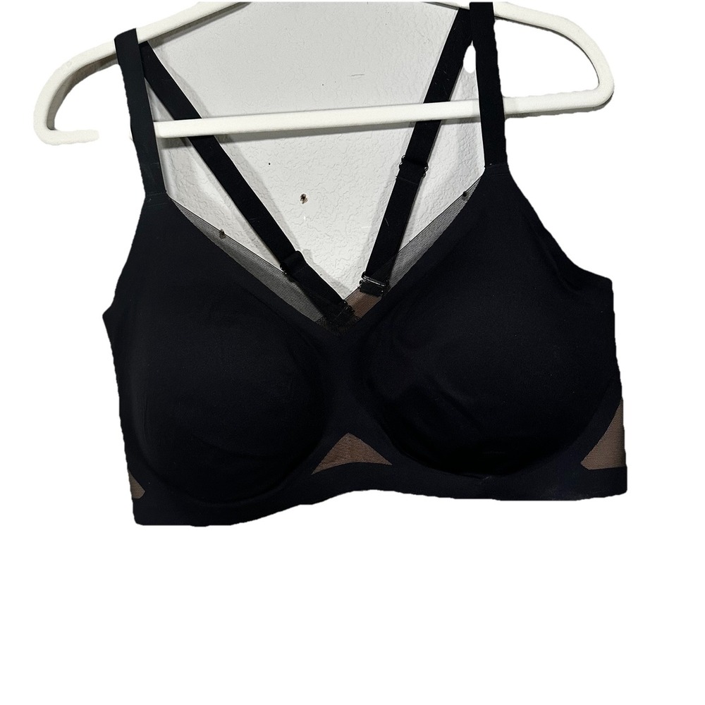 Honey Love Bra Black 2XL Wireless Strappy Supportive Confort‎ Gently Used
